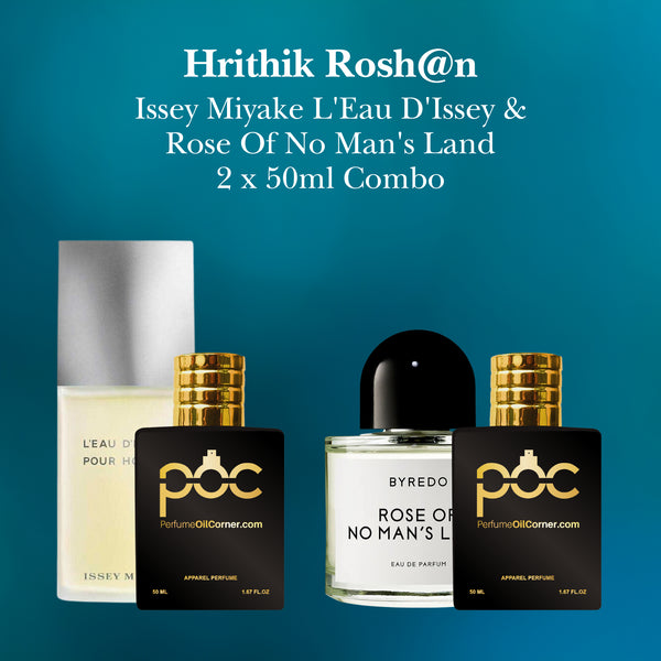 Hrithik Rosh@n - L'Eau d'Issey by Issey Miyake & Rose Of No Man's Land Byredo 50ml  Combo